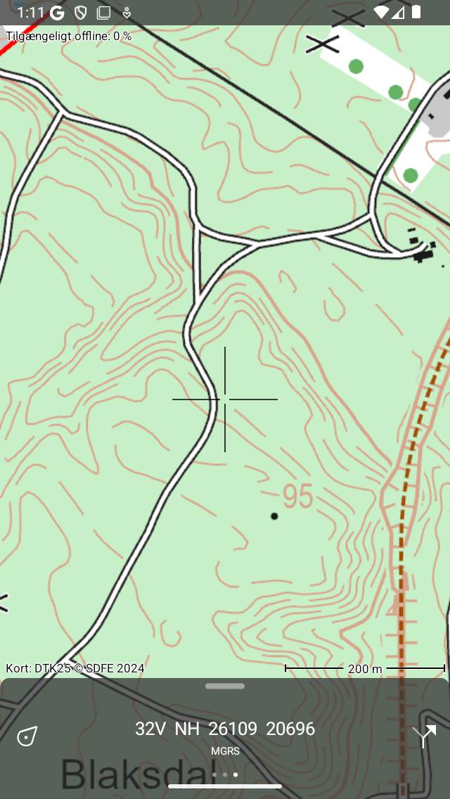 Koordinatpanel pop-up Topo GPS