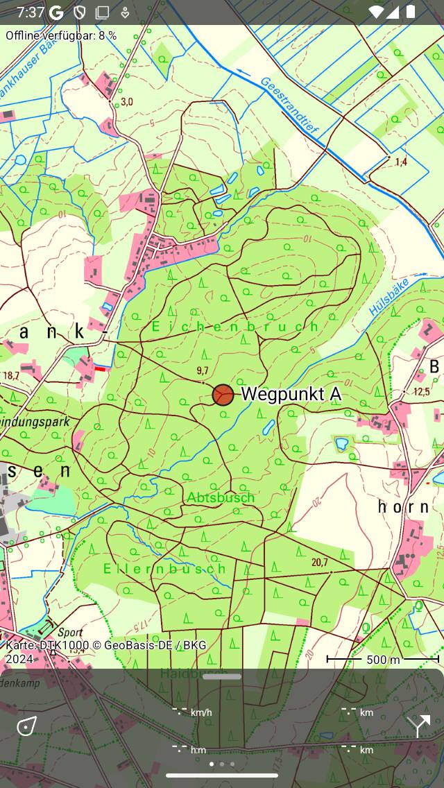Laden von Wegpunkten Topo GPS