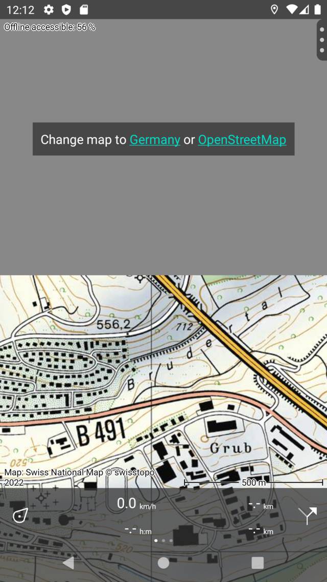Map change pop-up Topo GPS