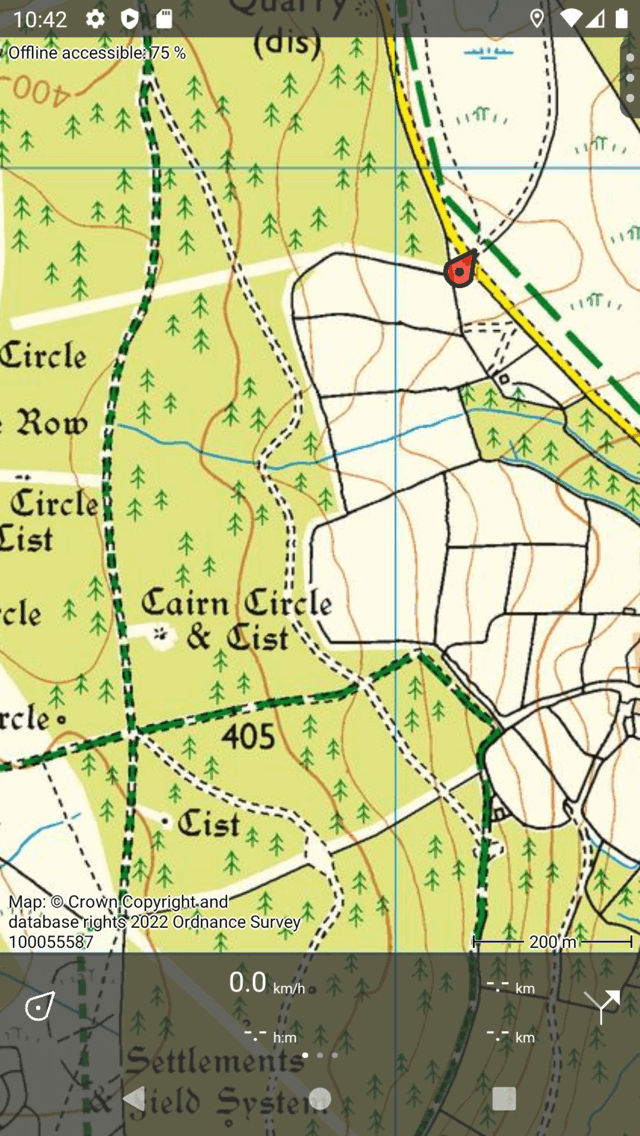 Topo GPS main screen