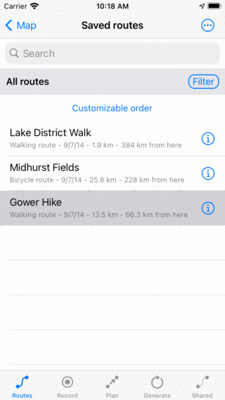 Route load Topo GPS