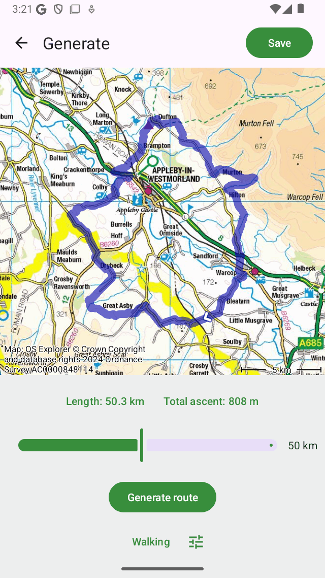 Generación de rutas Topo GPS