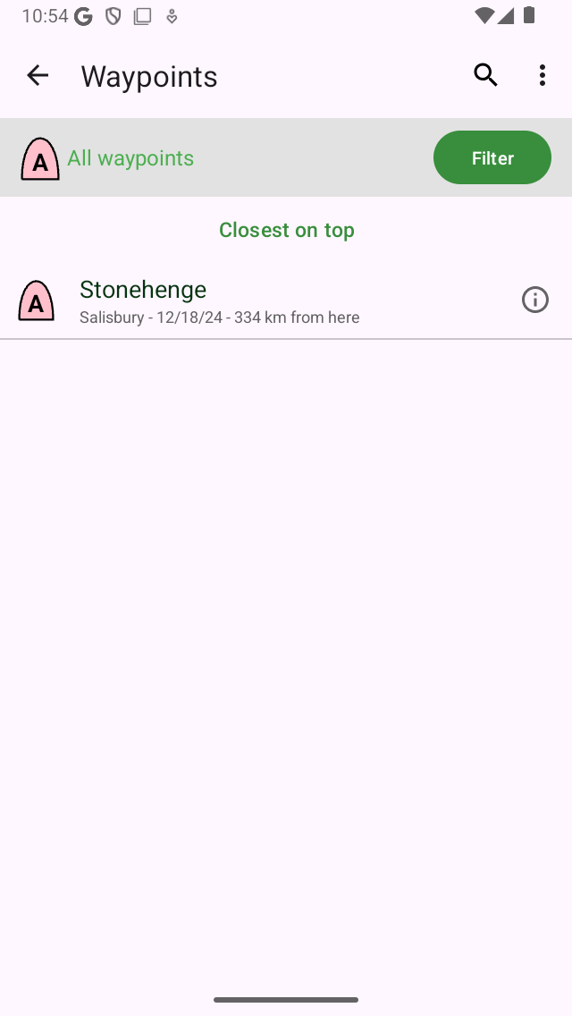 Búsqueda de puntos de referencia Topo GPS