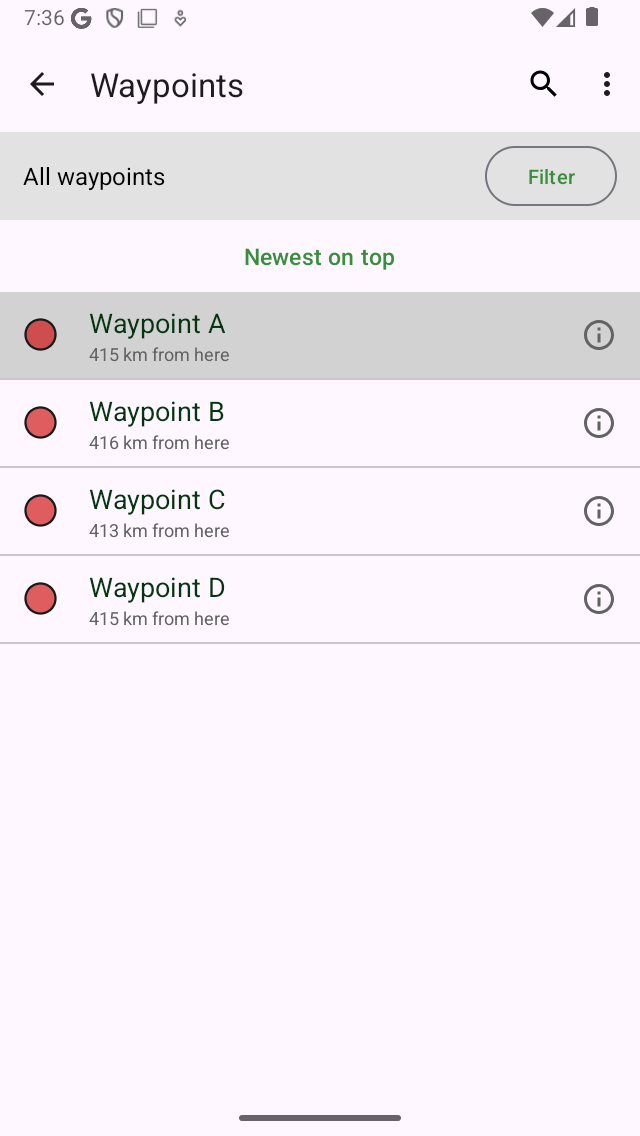 Waypoints eliminar del mapa Topo GPS