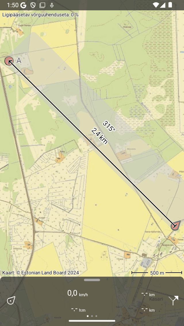 Kaardi joonlaud Topo GPS