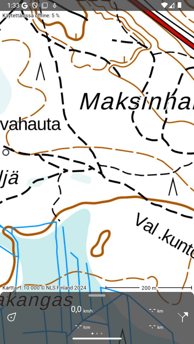 Suljettu menu Topo GPS