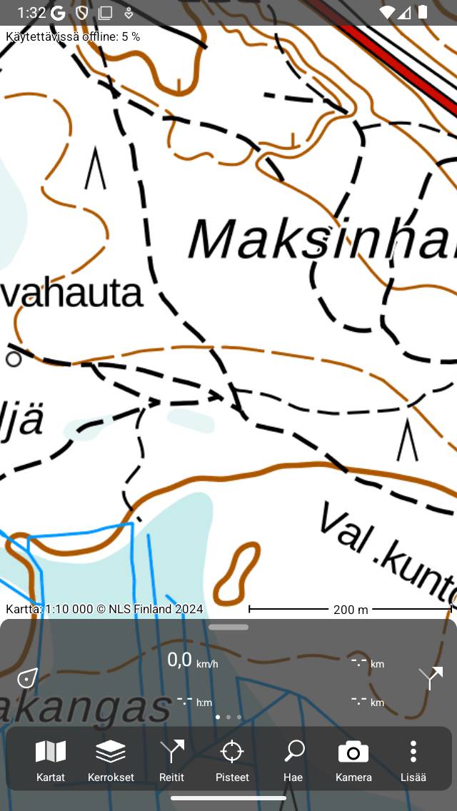 Valikko Topo GPS
