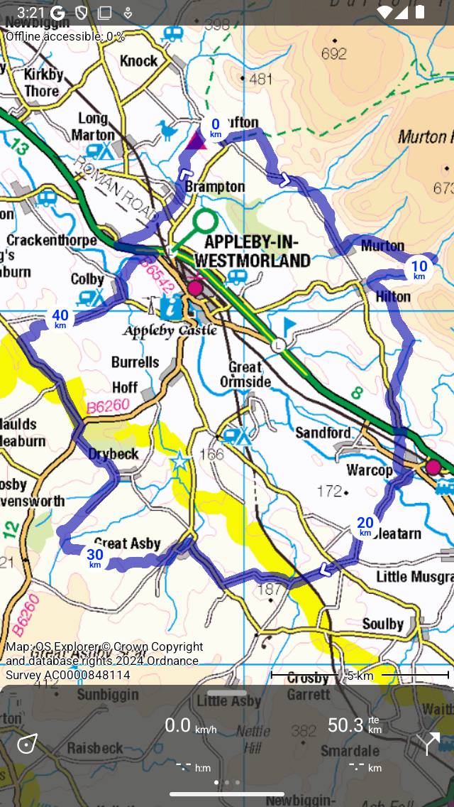 Topo GPS de génération d'itinéraires