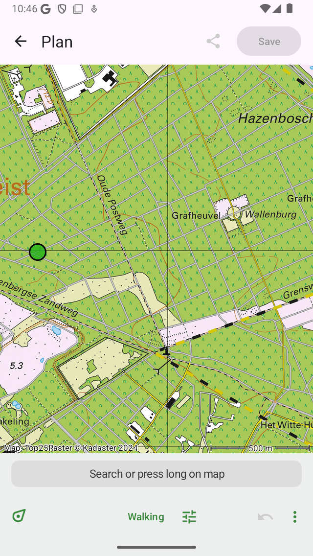 Planificateur d'itinéraire Topo GPS ajoute un point d'itinéraire.