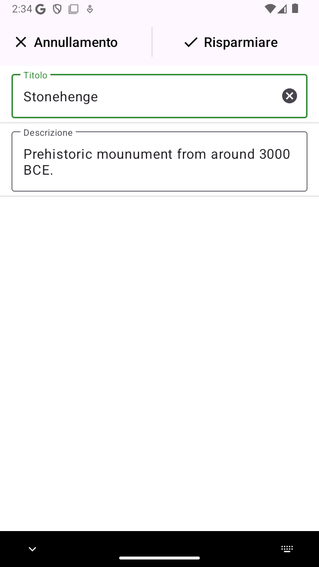 Modifica dei waypoint Topo GPS