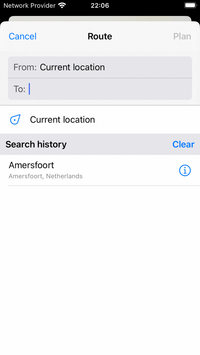 場所へのルートを計画するトポ GPS