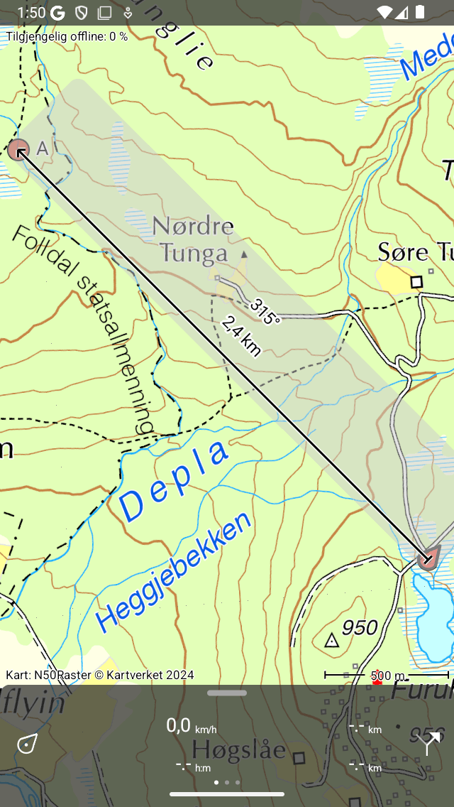 Kart linjal Topo GPS