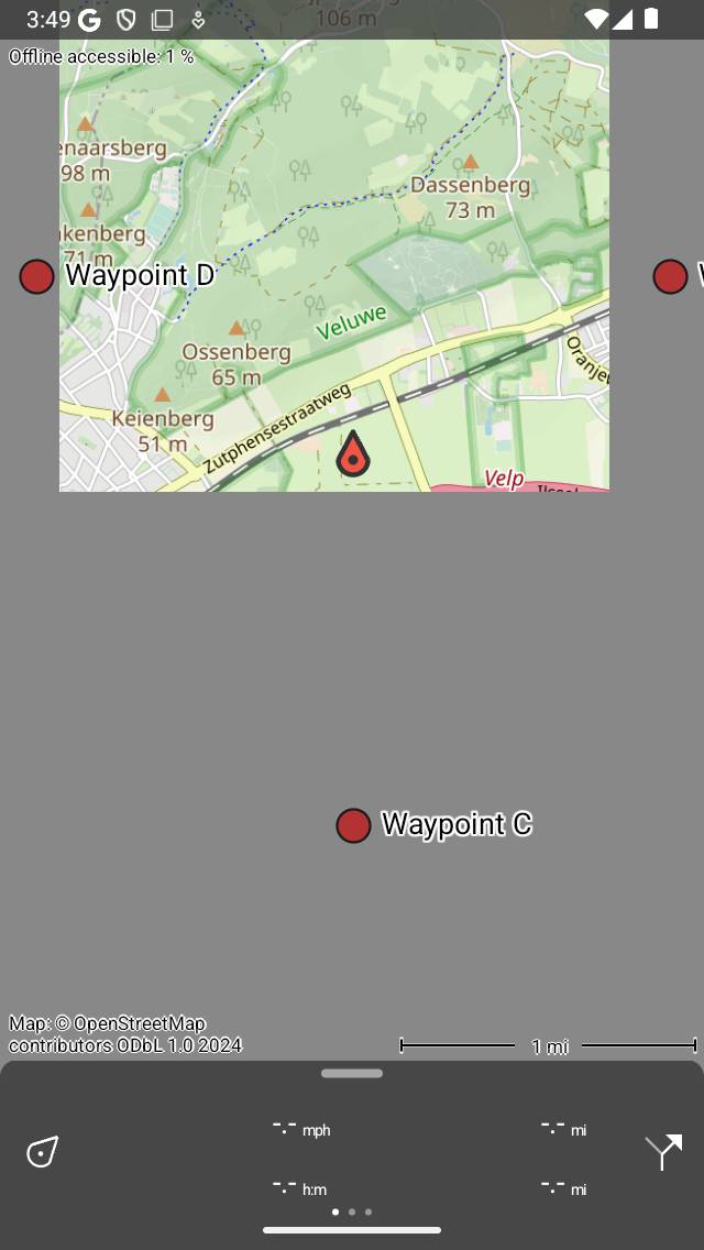 Selecionando pontos de passagem Topo GPS