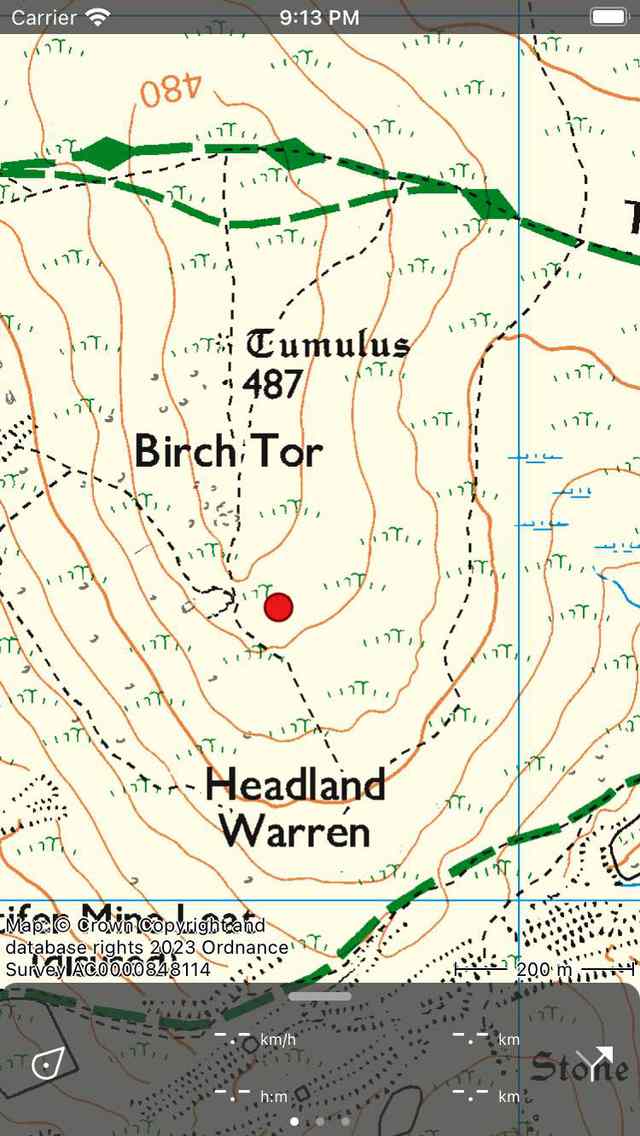 Waypoint pritisnite dolgo na zemljevidu Topo GPS