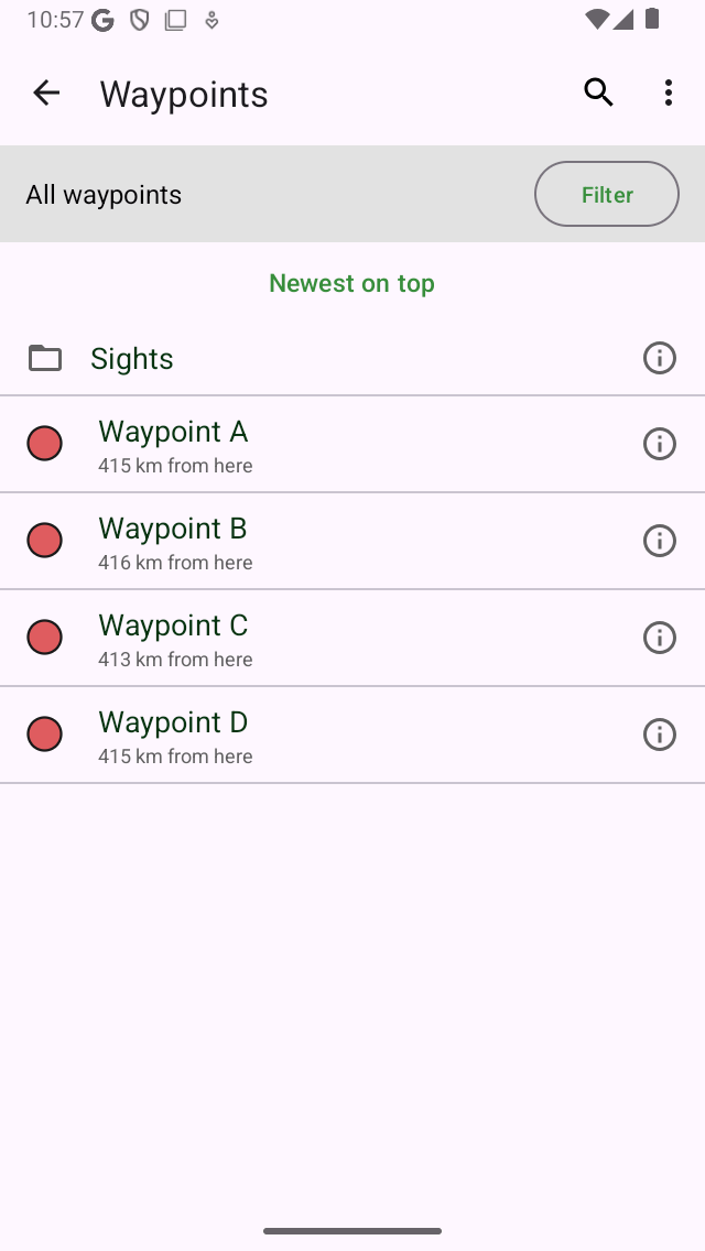 Ny waypoint-mapp Topo GPS