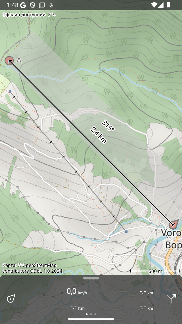 Карта лінійки Topo GPS