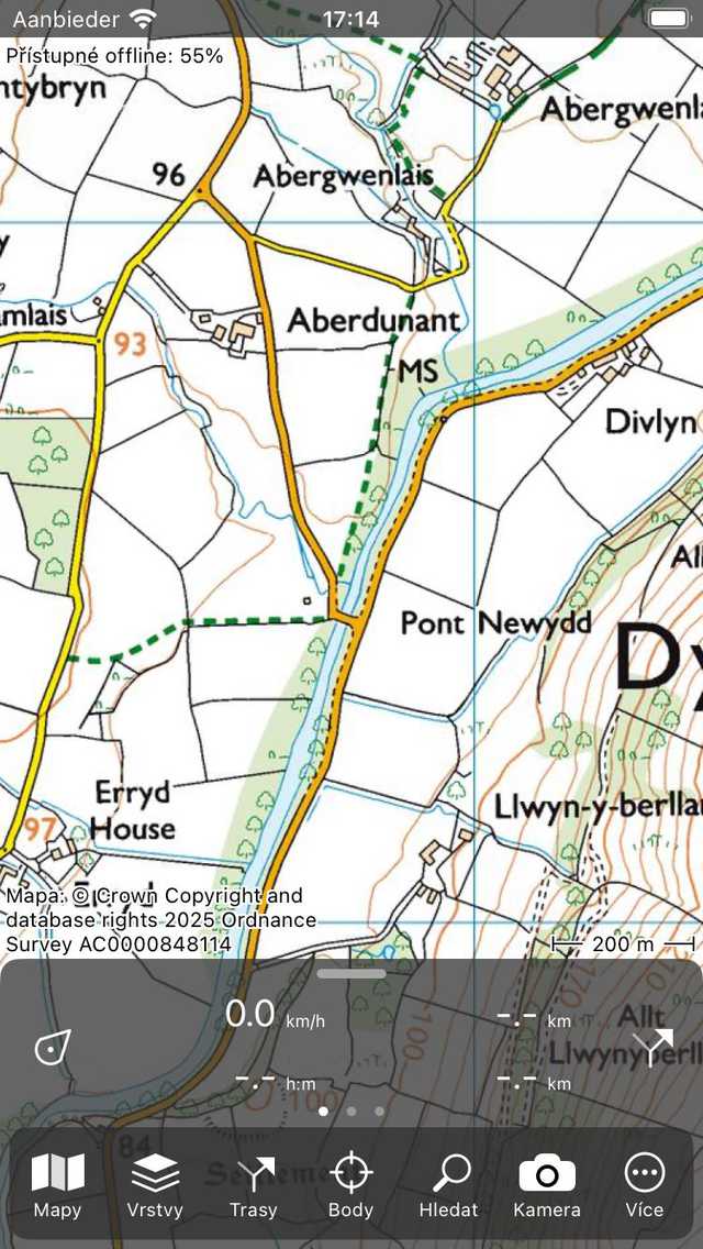 Hlavní mapa Velká Británie Topo GPS