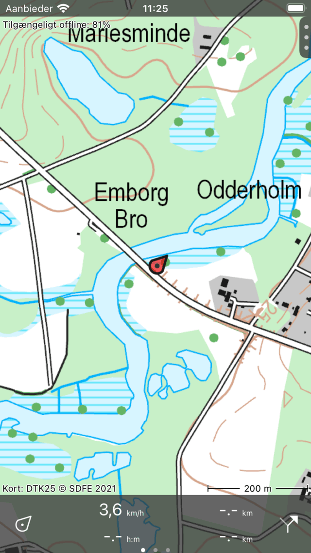 Lukket menu Topo GPS
