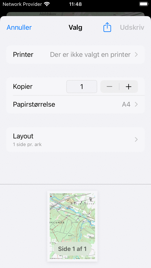 Udskriv pop-up Topo GPS