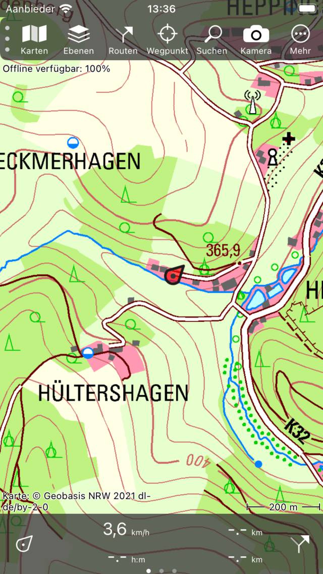 Hauptkartenbildschirm Deutschland Topo GPS