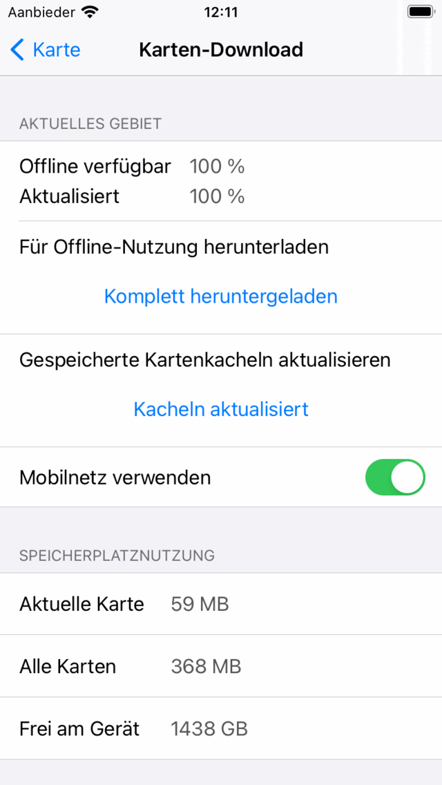 Karte offline verfügbar machen Topo GPS