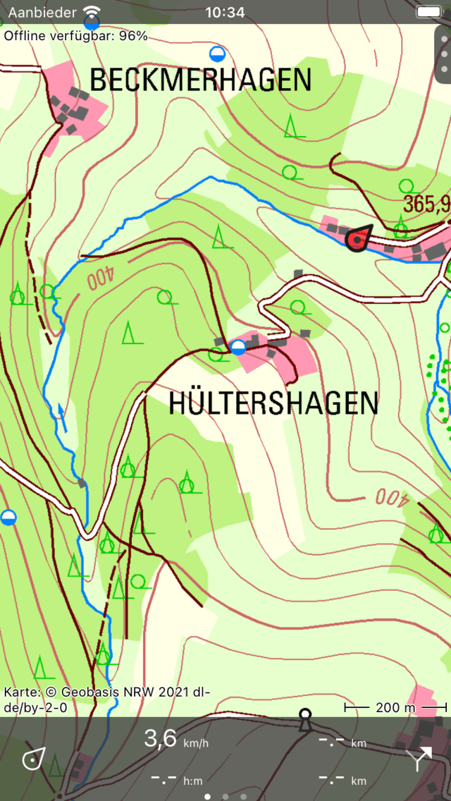 Topo GPS Hauptbildschirm