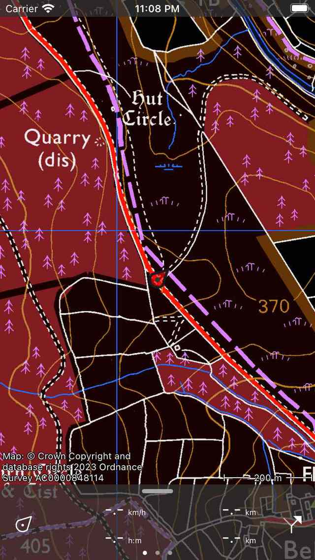 Σκούρος χάρτης Topo GPS