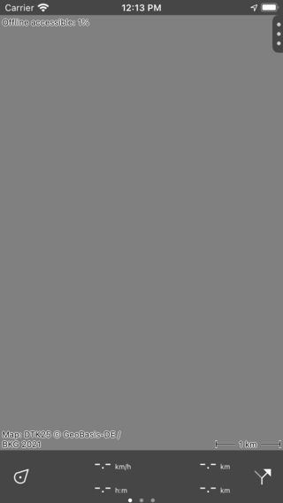 Gray map Topo GPS