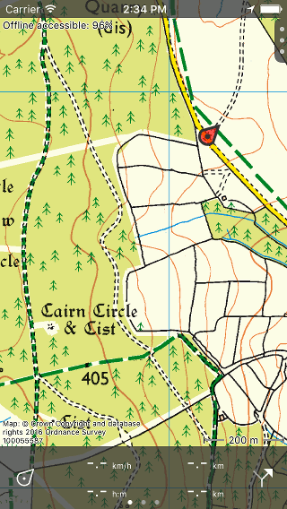 Topo GPS main screen