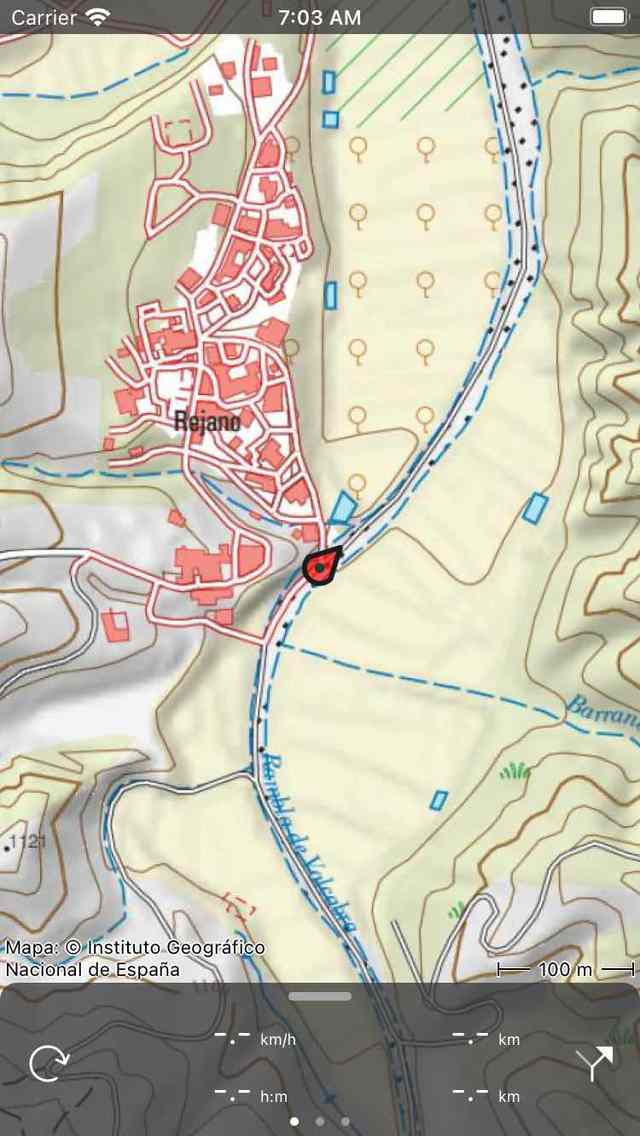 Mapa centrado Topo GPS