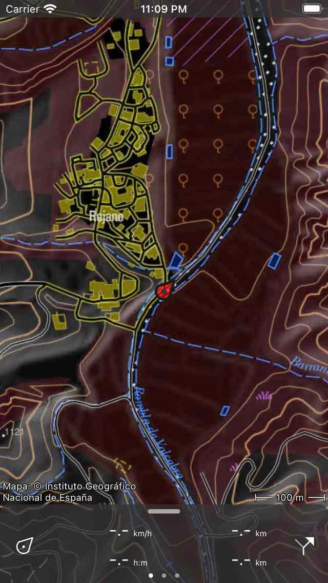 Mapa oscuro Topo GPS