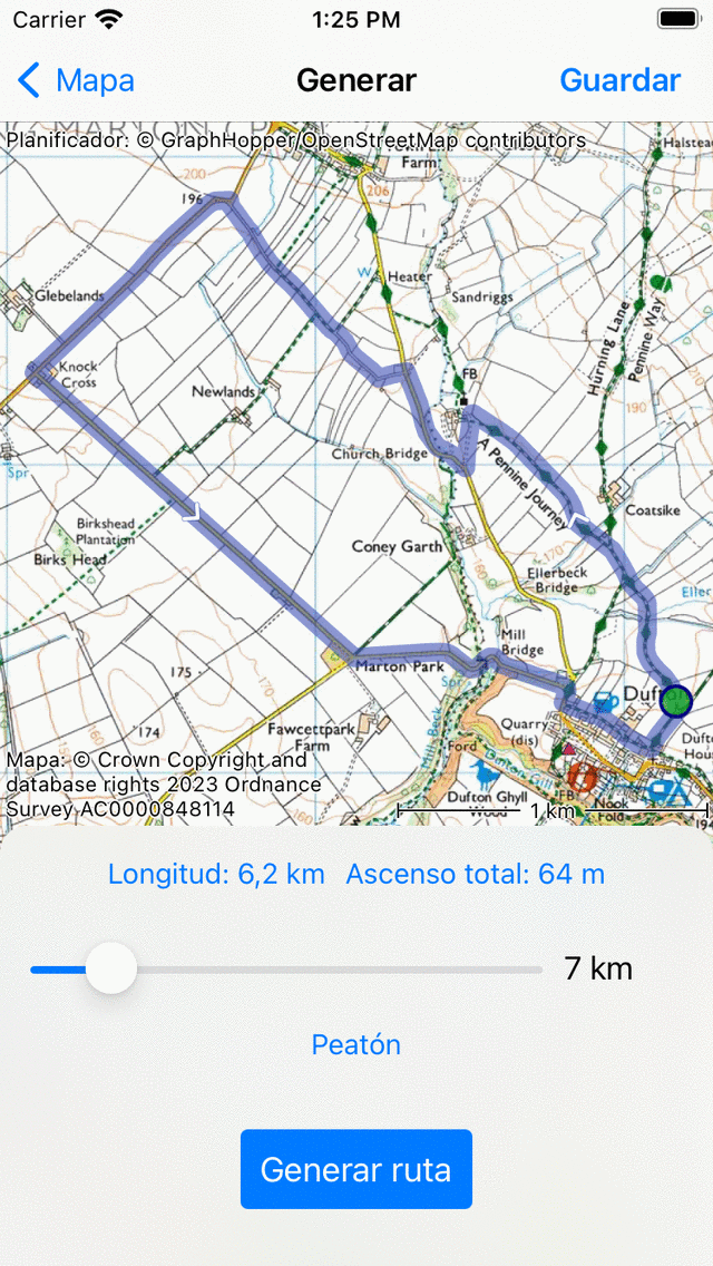 Generación de rutas Topo GPS