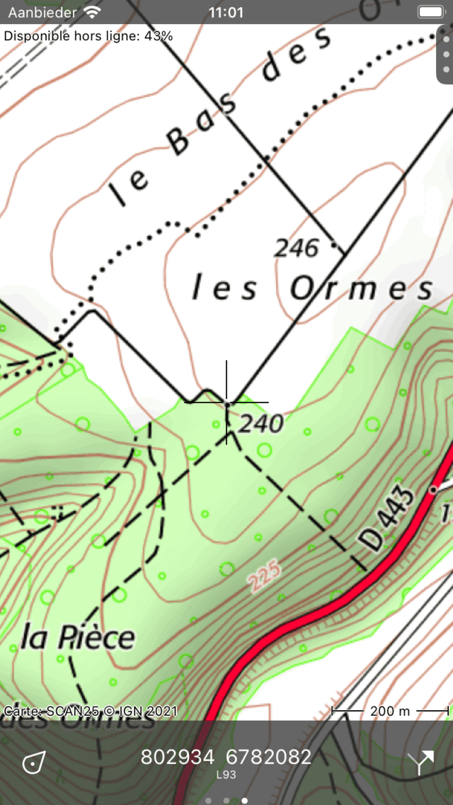 Tableau de bord Topo GPS