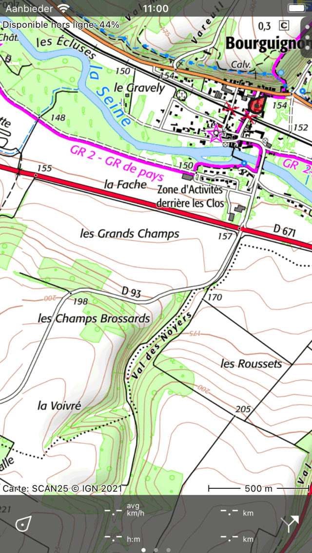 Écran principal Topo GPS