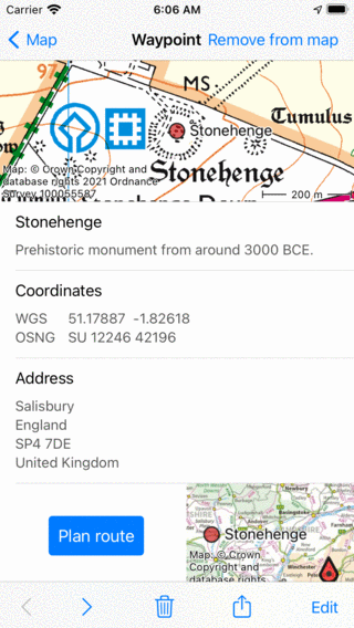 Édition des Waypoints Topo GPS
