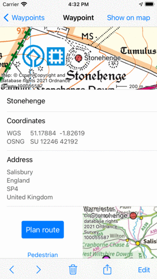 Tipi di coordinate visualizzate Topo GPS