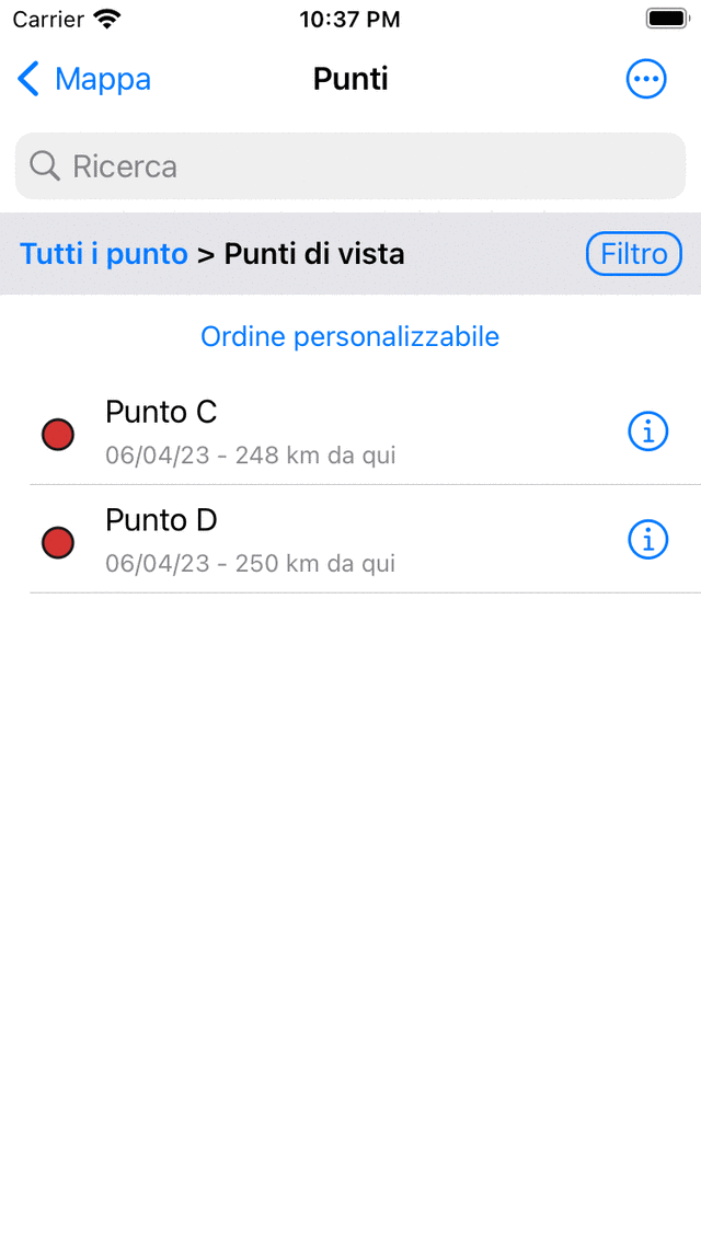 Una cartella aperta Topo GPS