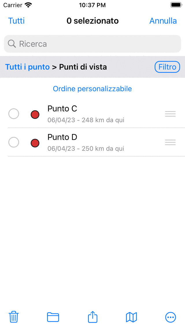 Una cartella aperta Topo GPS
