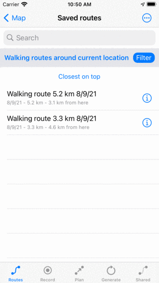 ルート対応フィルタトポ GPS