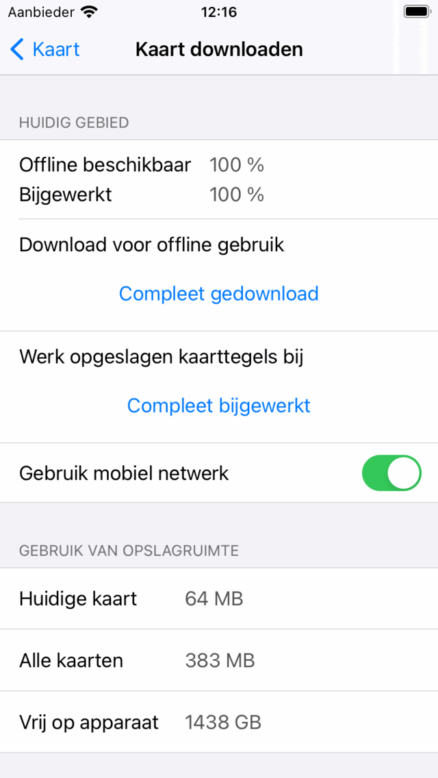 Kaart offline beschikbaar maken Topo GPS
