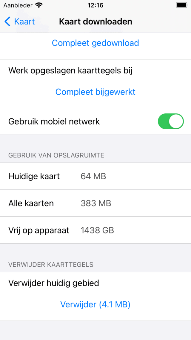 Kaart offline beschikbaar maken Topo GPS