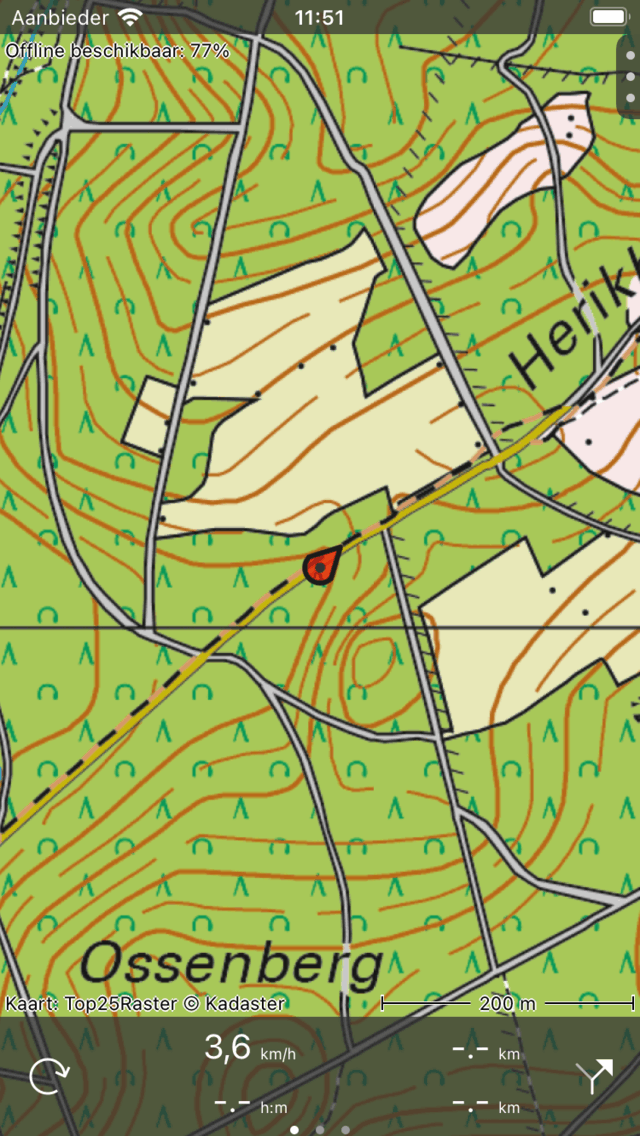 Gecentreerde kaart Topo GPS