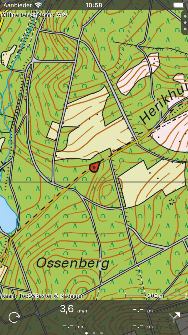 Gesloten menu Topo GPS