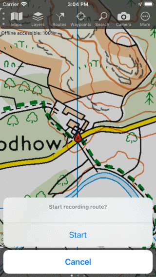 Opnamescherm Topo GPS