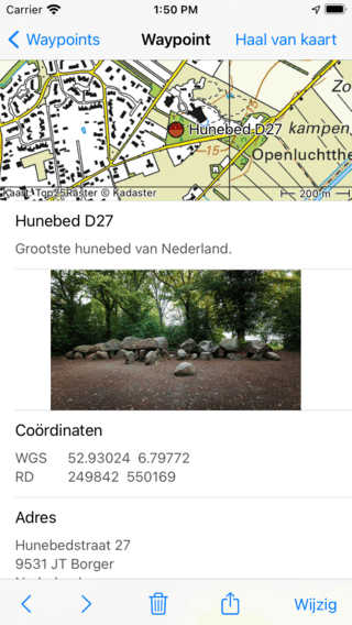 Waypoints verwijderen Topo GPS