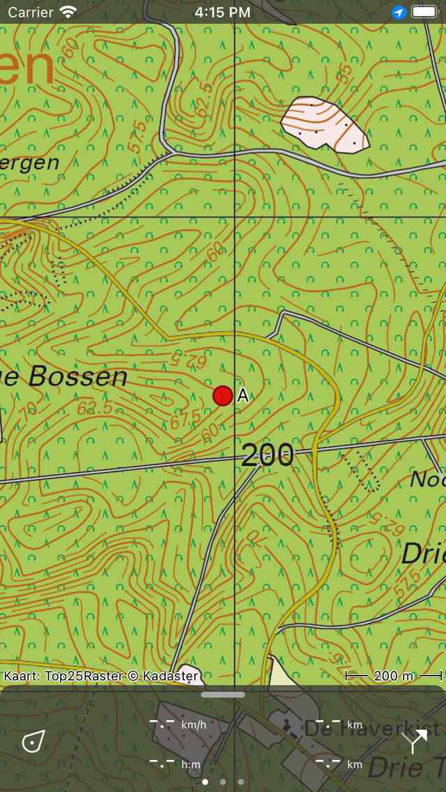Waypoint toegevoegd aan kaart Topo GPS