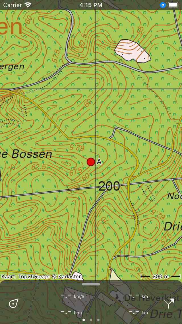 Waypoint toegevoegd aan kaart Topo GPS