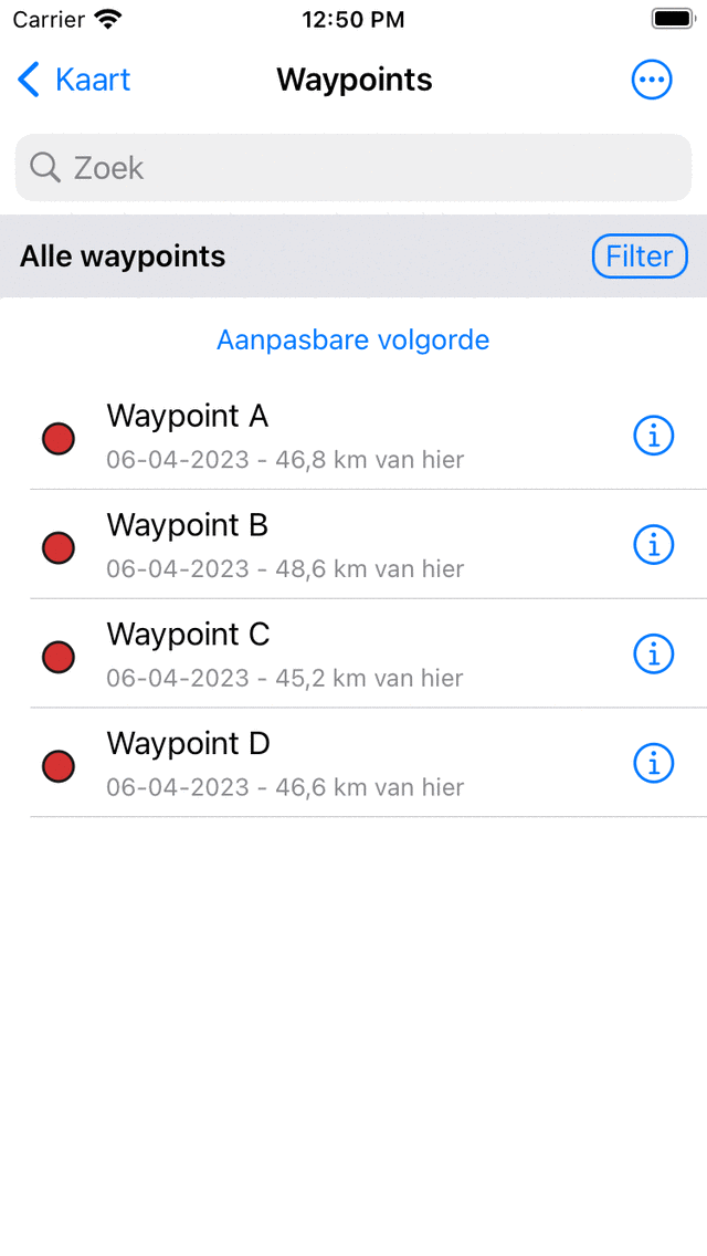 Waypoints laden Topo GPS