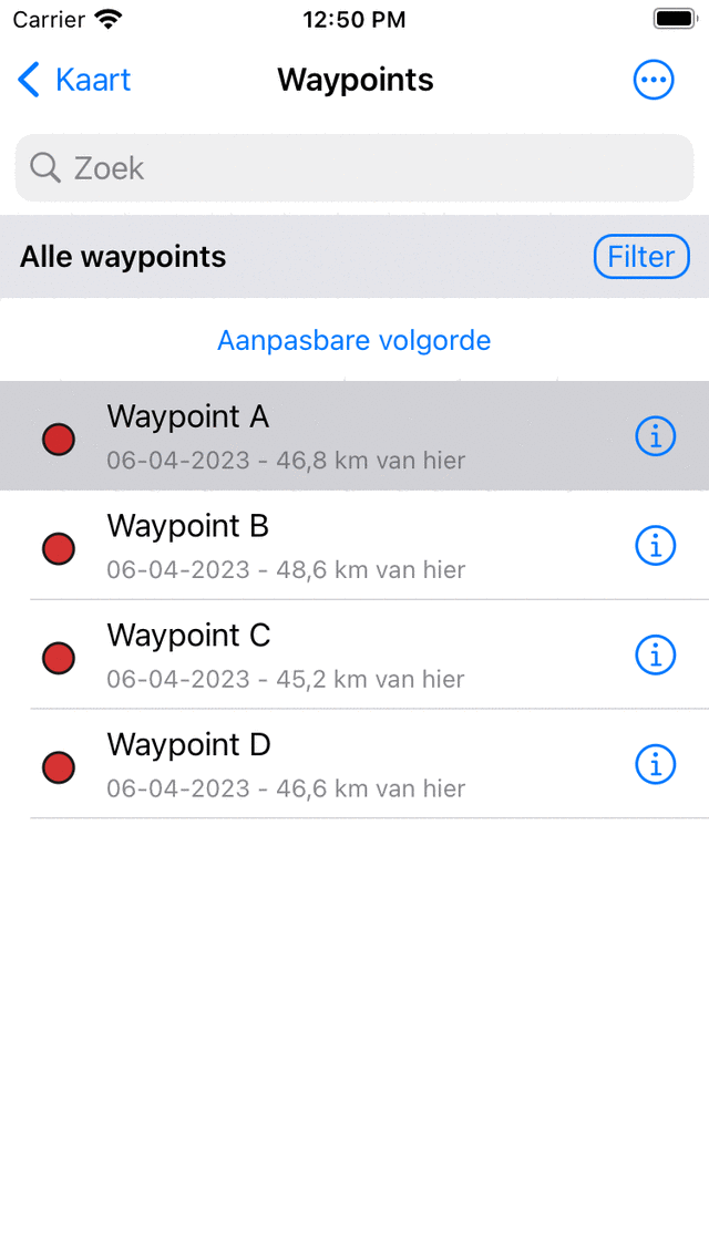 Waypoints laden Topo GPS