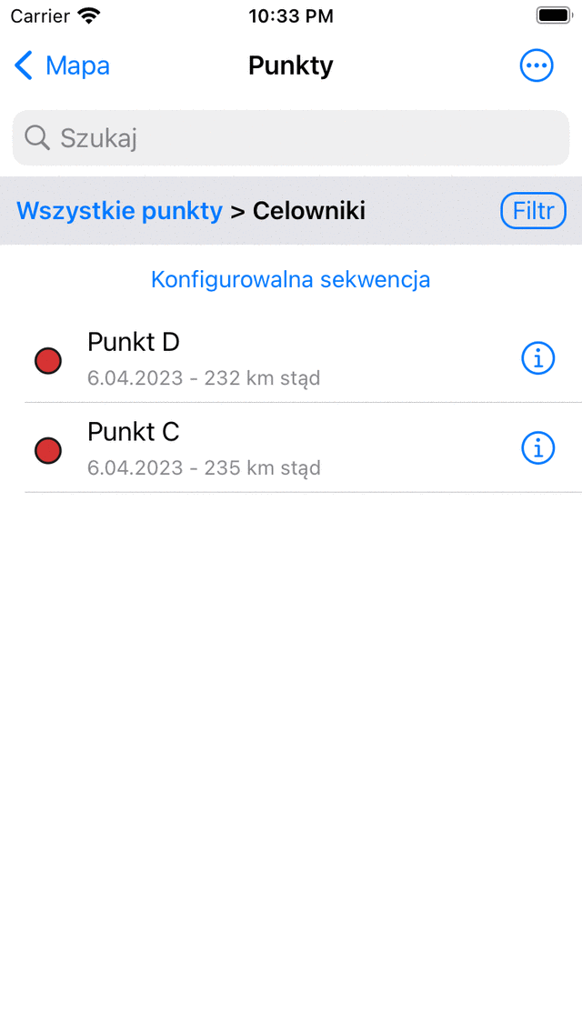 Otwarty folder Topo GPS